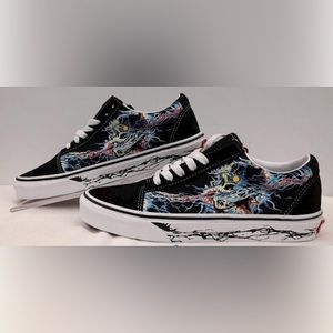 Vans Skull House Of Terror Skate Shoes Old Skool Zap Black Glow 508731 5.5M/7.0W